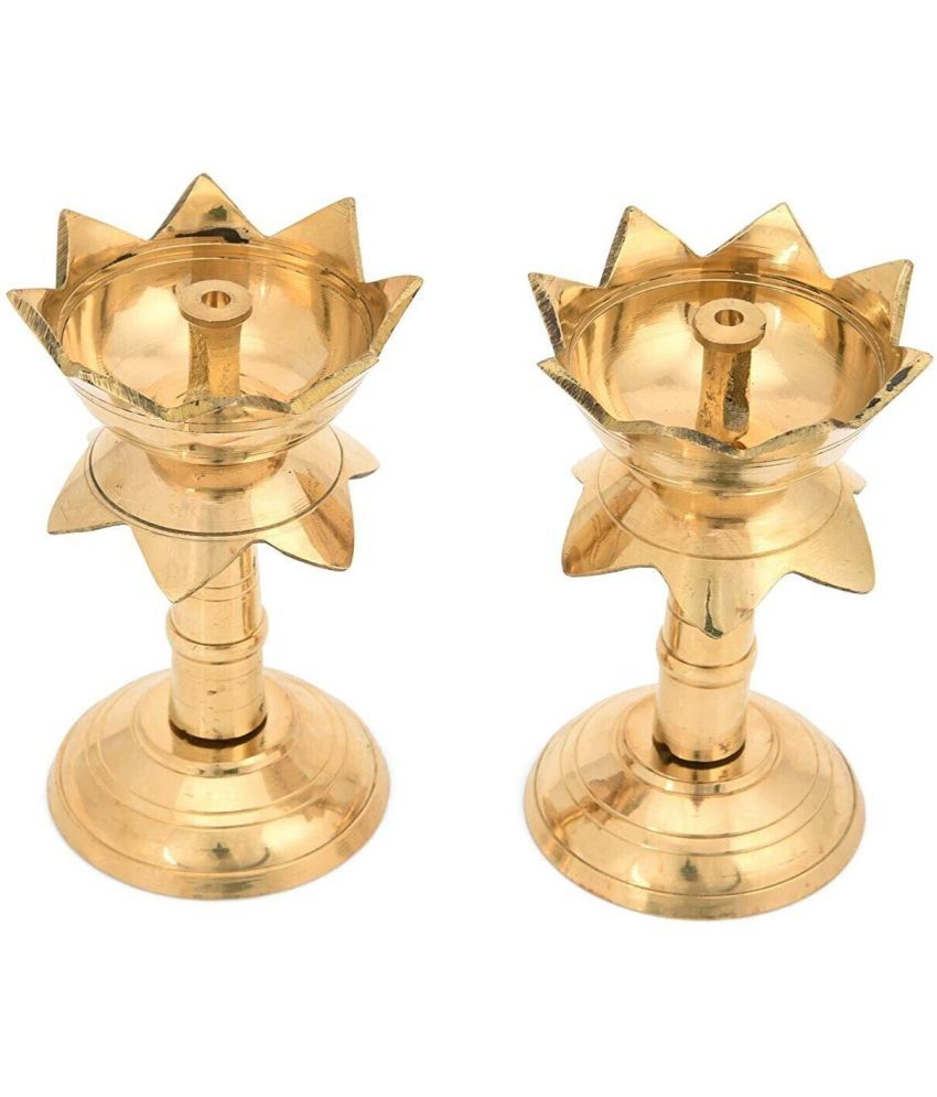     			T-KA108 Brass Akhand Diya - Pack of 2