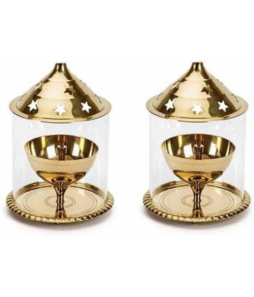     			T-KA108 Brass Akhand Diya | Akhand Deepak/Dia | Akhand Jyot Brass Table Diya Height 5 inches