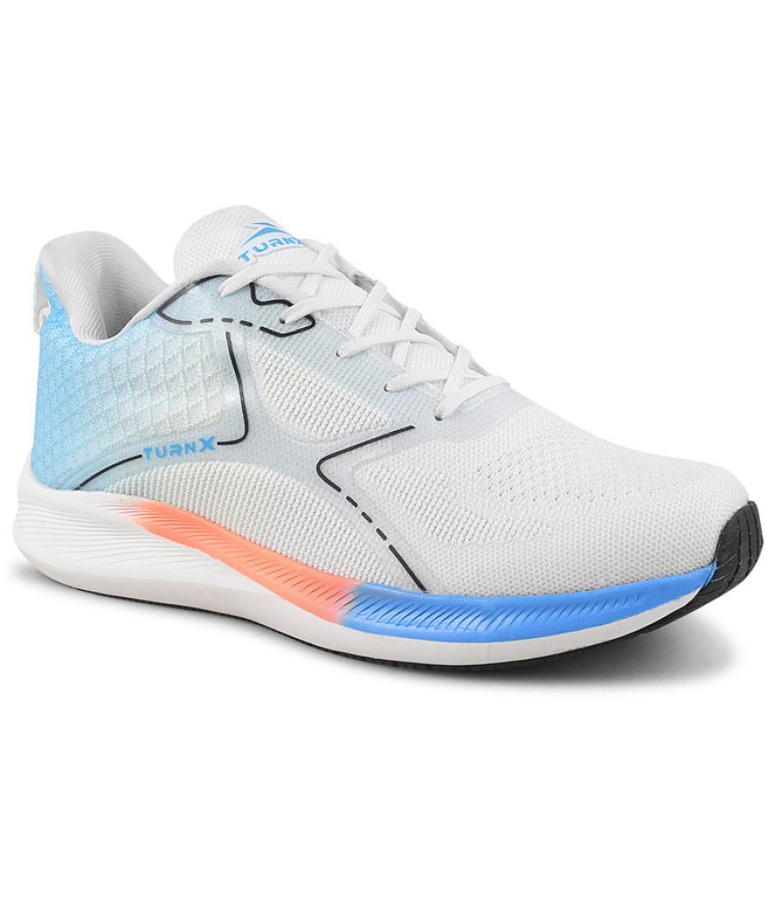     			TurnX Flow_White-Sky White Men's Sports Running Shoes