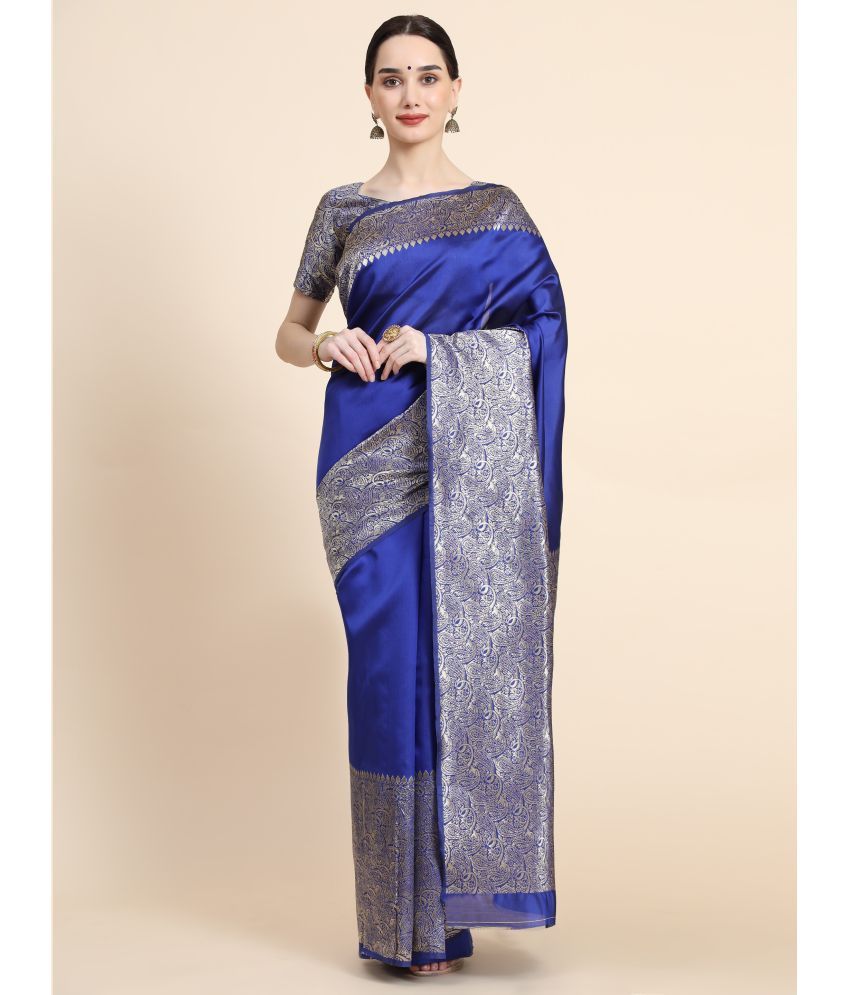     			Vastukala Silk Solid Saree With Blouse Piece ( Light Blue , Pack of 1 )