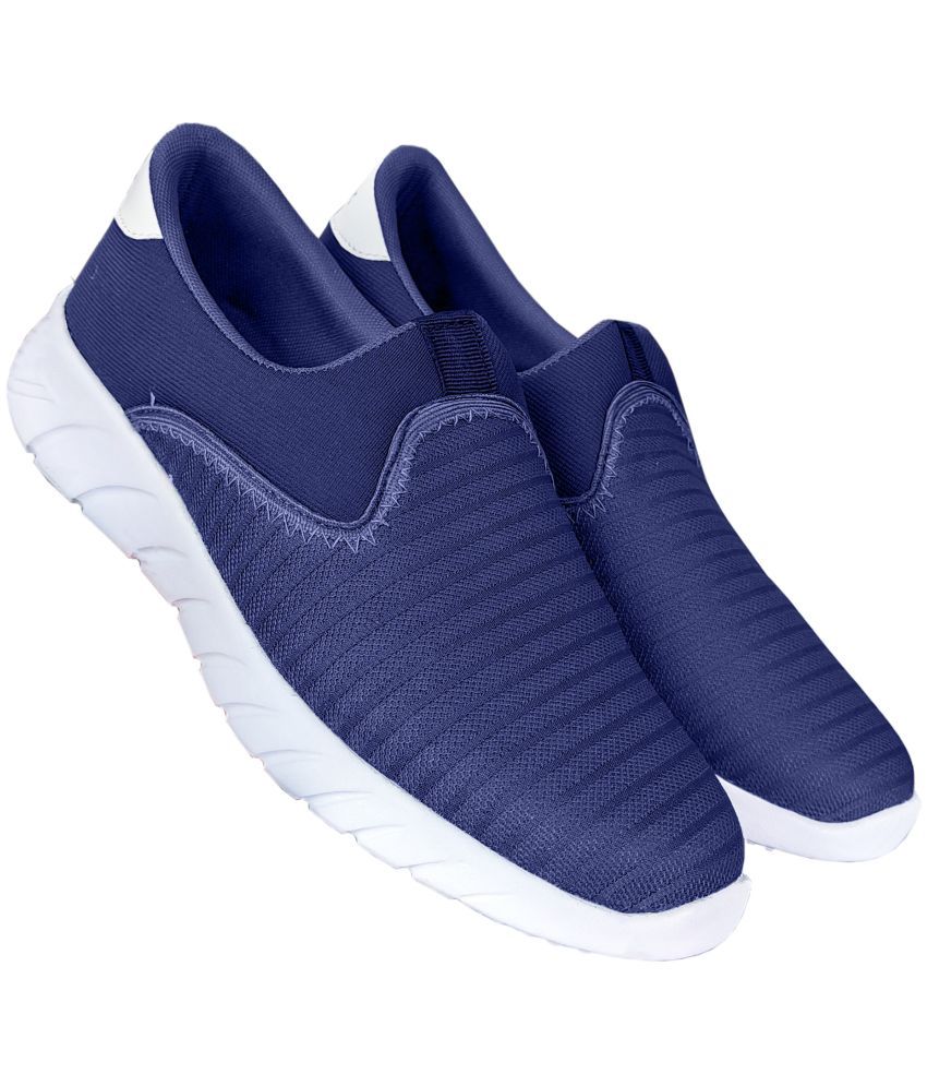     			WOYAK Moccusion Shoes Blue Men's Slip-on Shoes