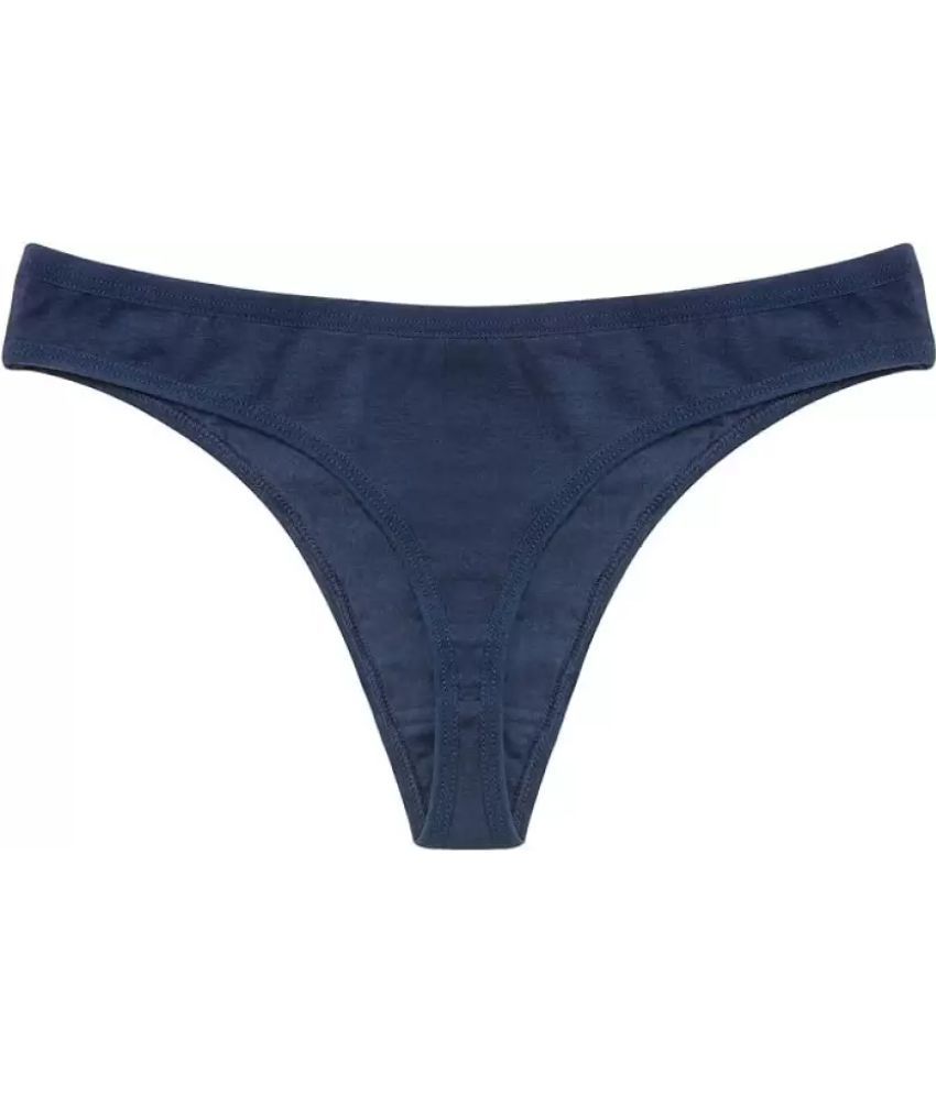     			Louis Craft Pack of 1 Cotton Lycra Thongs For Women ( Blue )