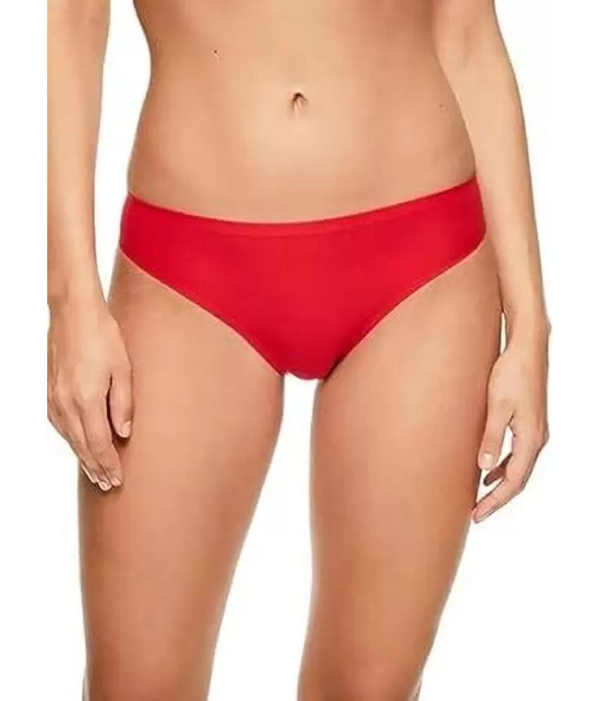     			Louis Craft Pack of 1 Cotton Lycra Thongs For Women ( Red )