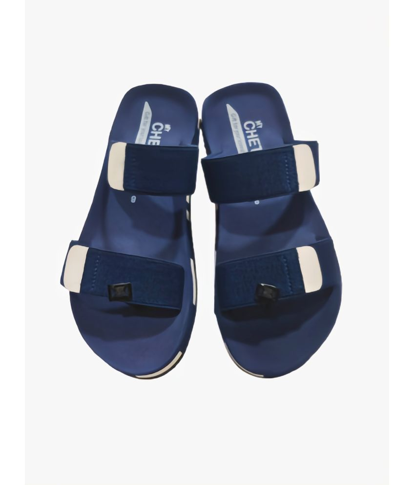     			MYCHETAN Navy Men's Slide Flip Flop