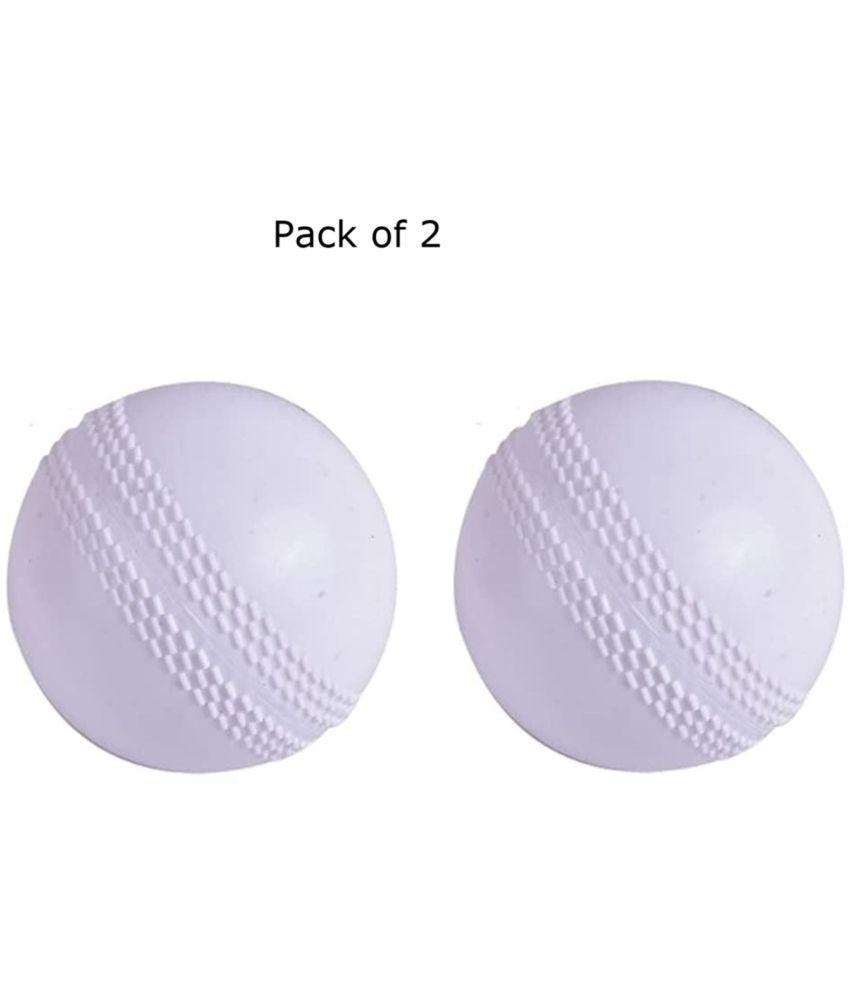     			Shopeleven White Plastic Cricket Ball ( Pack of 2 )