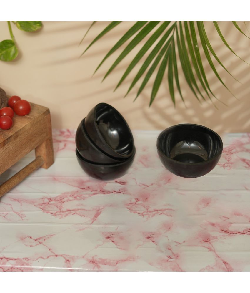     			ARIYA 600-CHUTNEY-BOWL Melamine Plain Serving Bowl 6.5 cm ( Set of 4 ) Black