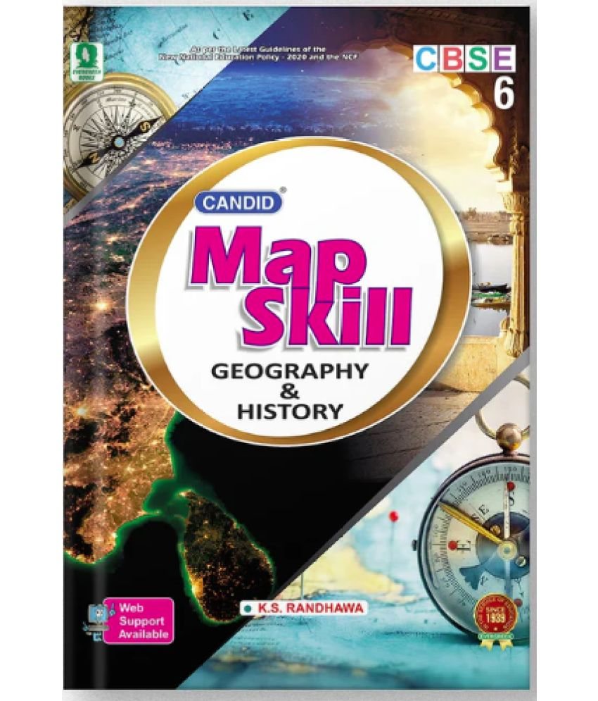     			CANDID Map Skill Geography & History CBSE Class 6