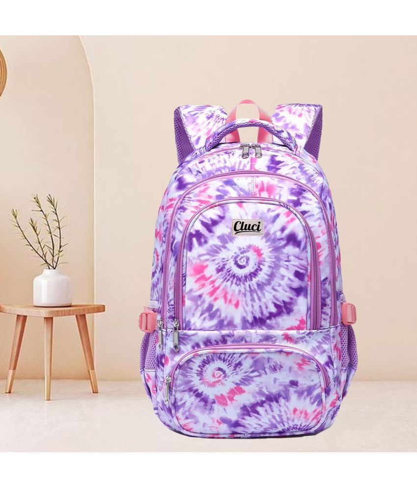     			CLUCI 35 Ltrs Polyester Backpack *For Boys & Girls ( Purple )