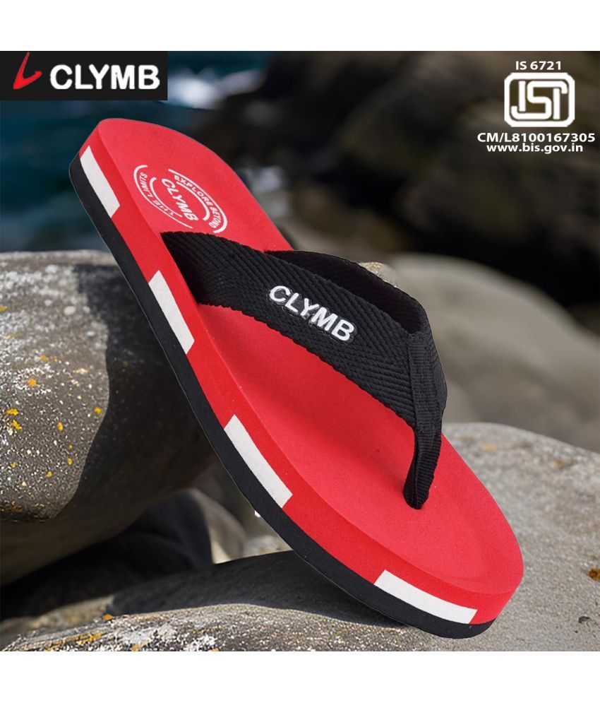     			Clymb Red Men's Daily Slipper