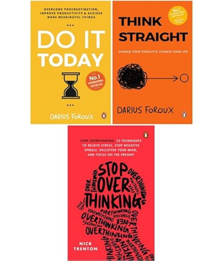     			DO IT TODAY + THINK STRAIGHT + STOP OVERTHINKING (Combo of 3 Books) Paperback – 24 August 2023