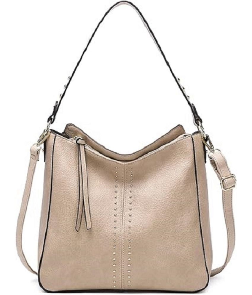     			Lychee Bags Hobo Bag PU Set of 1 ( Cream )