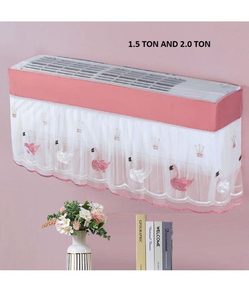     			Sahaj Creation Single Poly-Cotton Pink AC Cover for 1.5 Ton Split AC