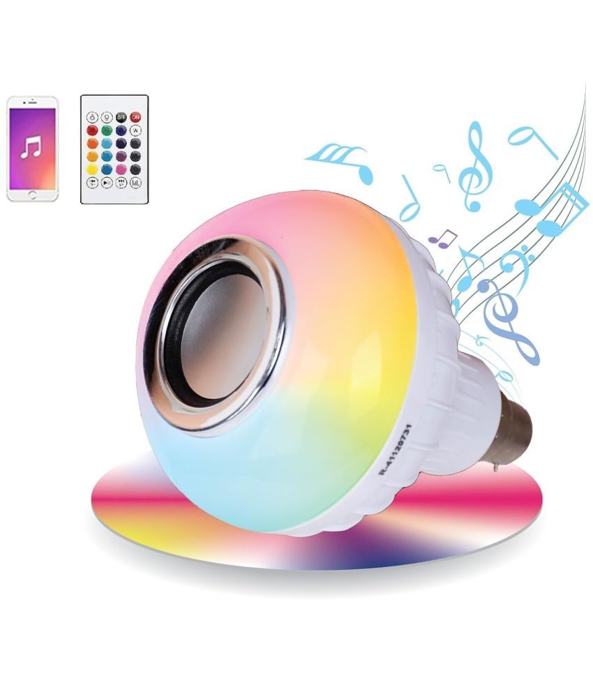     			Sparkworld 12W Led Wireless Light Bulb With Speaker | Bluetooth Enabled | Rgb Music Light | Colour Changing Remote Control Access| B22 Holder