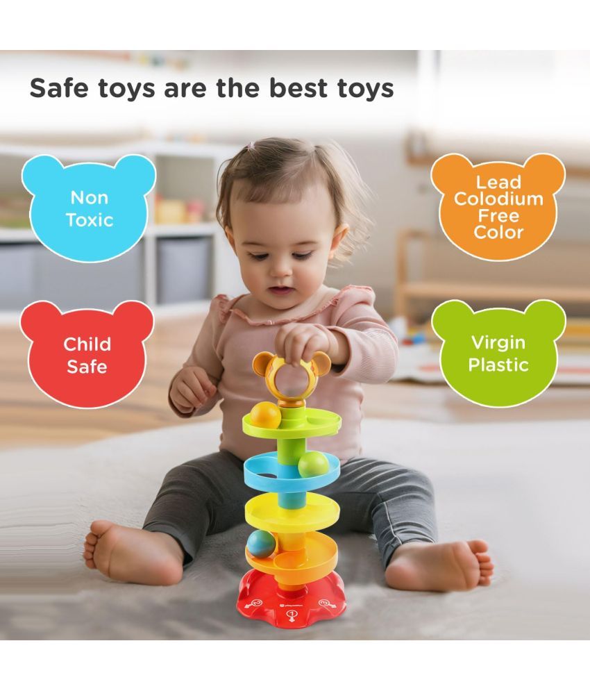     			Stysol 5 Layer Roll Ball Ring Tower Monkey Rolling Ball Bell Toys for Babies I Toddlers