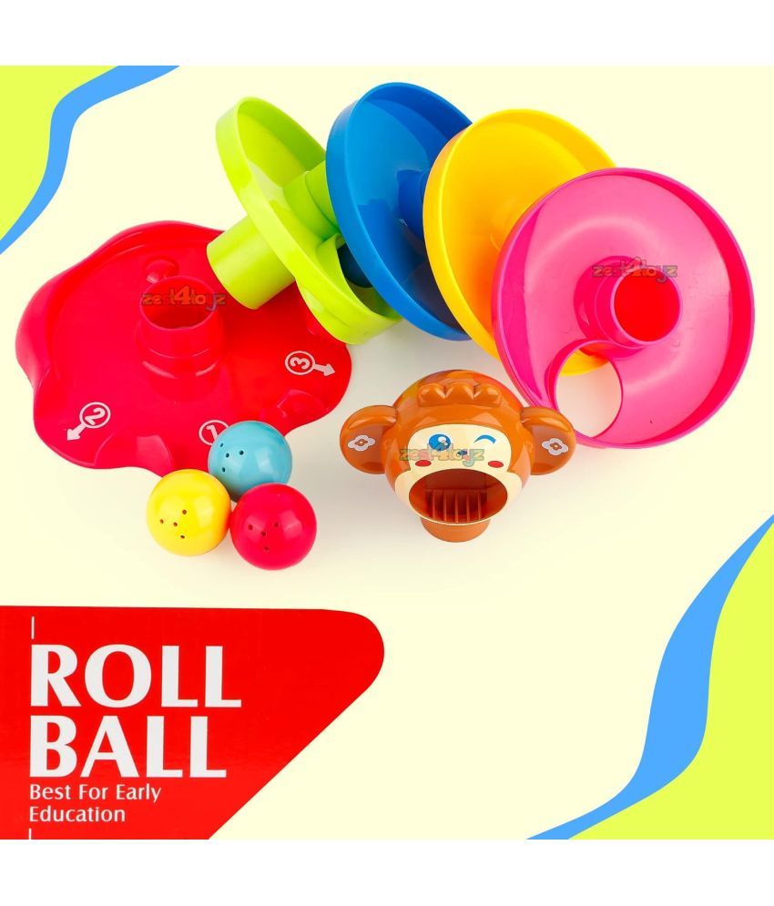     			Stysol Roll Ball 5 Layer Ball Drop and Roll Swirling Tower for Baby and Toddler Development Educational Toys Stack Drop and Go Ball Ramp 3 Spinning Toy