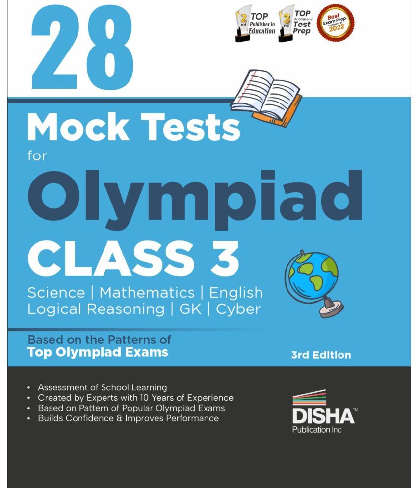     			28 Mock Test Series for Olympiads Class 3 Science, Mathematics, English, Logical Reasoning, GK & Cyber 3rd Edition