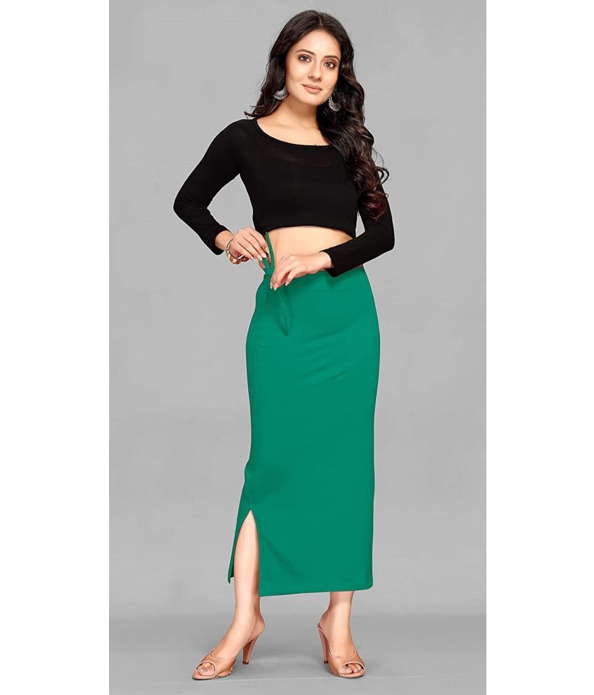     			DELTIN HUB Green Lycra Petticoat - Single