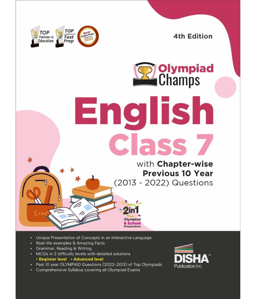     			Olympiad Champs English Class 7 with Chapter-wise Previous 10 Year (2013 - 2022) Questions 4th Edition | Complete Prep Guide with Theory, PYQs, Past & Practice Exercise |