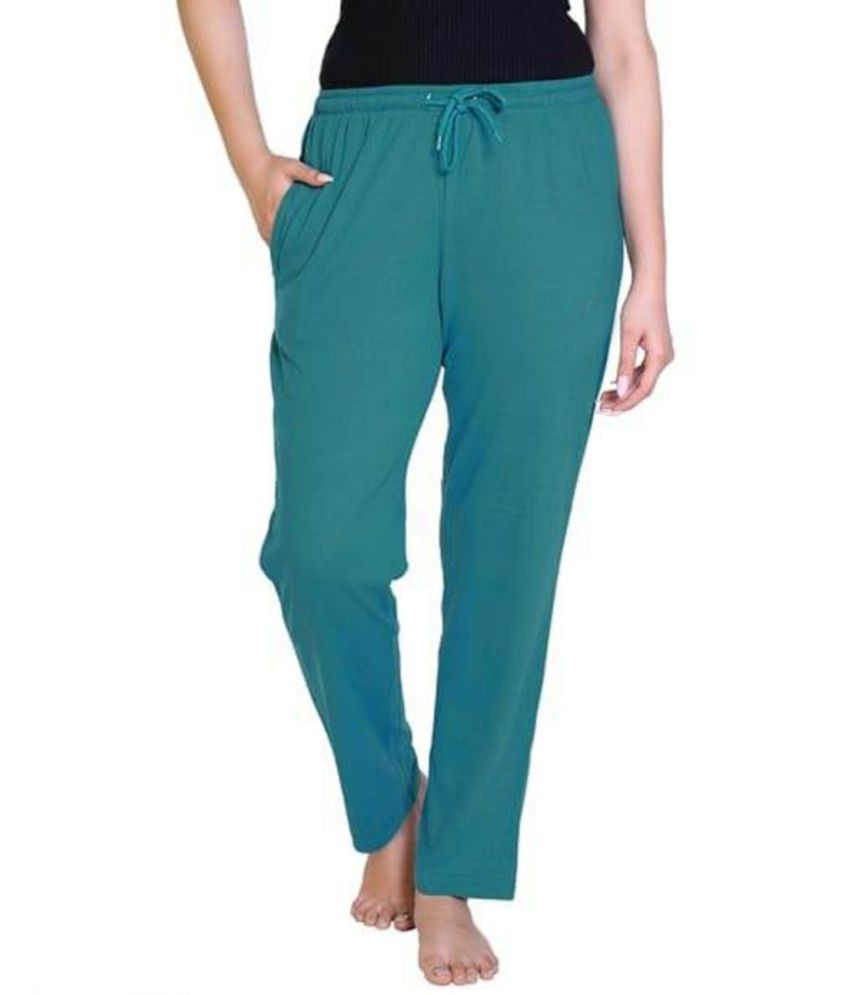     			Whyme Fashion Teal Cotton Women's Outdoor & Adventure Trackpants ( Pack of 1 )