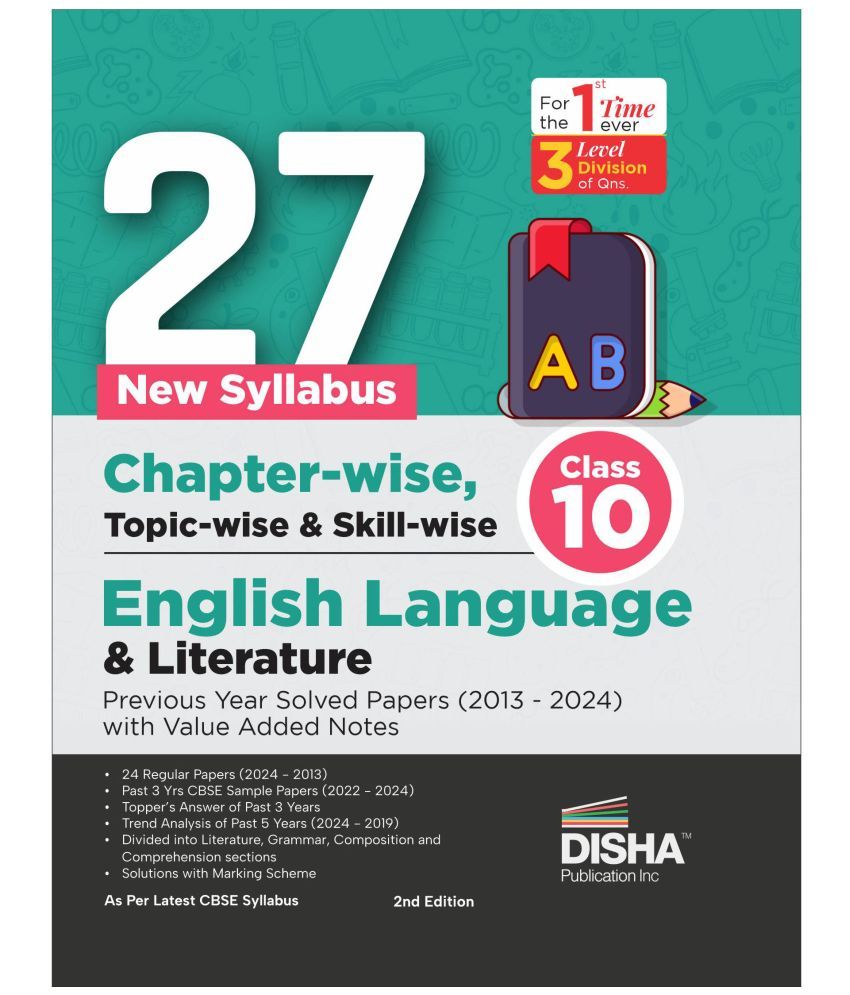     			27 New Syllabus Chapter-wise, Topic-wise & Skill-wise CBSE Class 10 English Language & Literature Previous Year Solved Papers (2013 - 2024) with Value