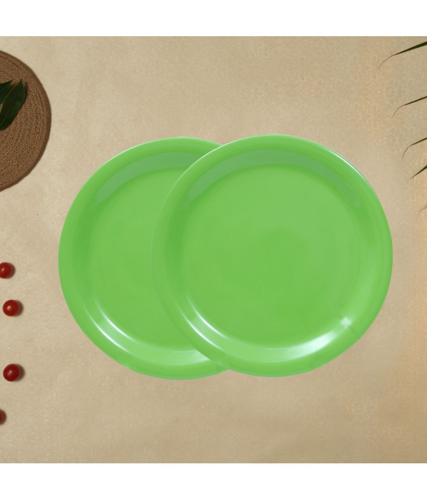     			ARIYA 2 Pcs Melamine Dark Green Full Plate