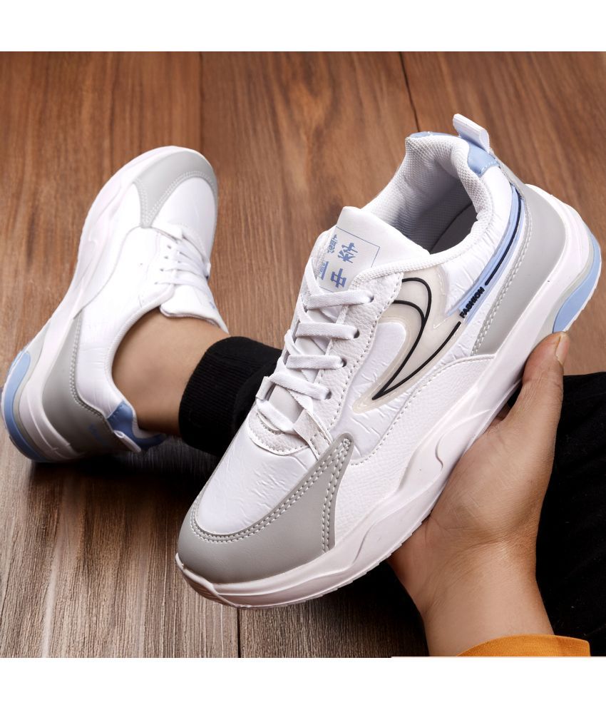     			Jynx White Walking Casual Sneakers White Men's Lifestyle Shoes