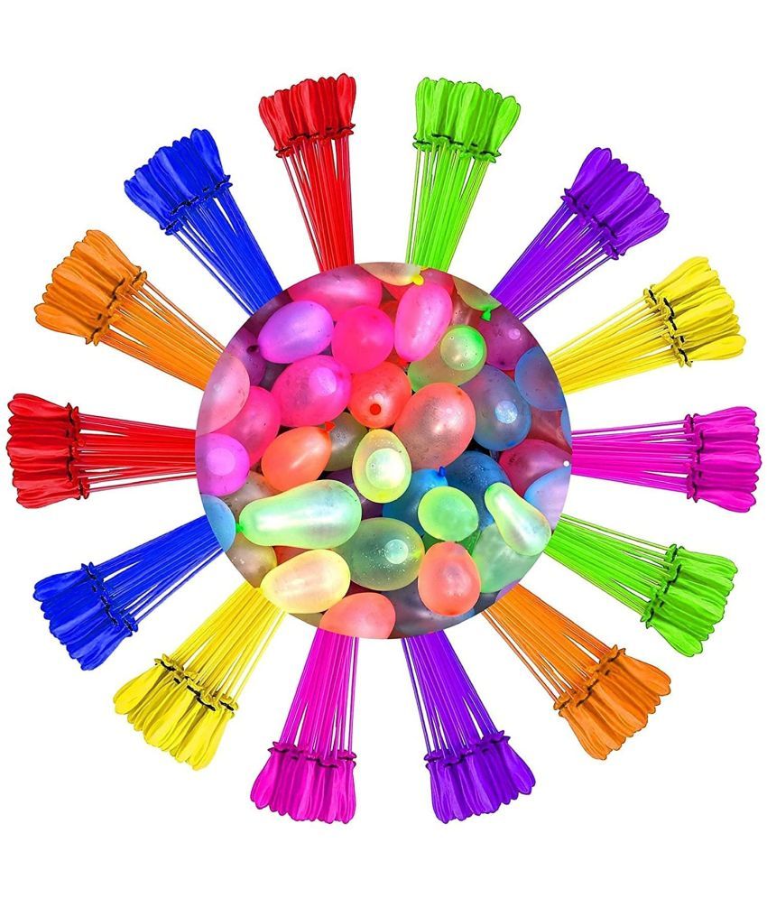     			Krido Holi Water Magic Balloons l Set of 15 Bunch l 555 baloons l Multicolour l Quick Fill and Auto Tie in 60 Seconds with Universal Tap Adaptor