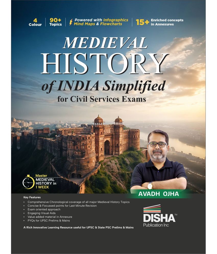     			Medieval History of India Simplified for UPSC & State PSC Civil Services Exams | 4 color Book Powered with Infographics, Mindmaps, Pictures & Tables