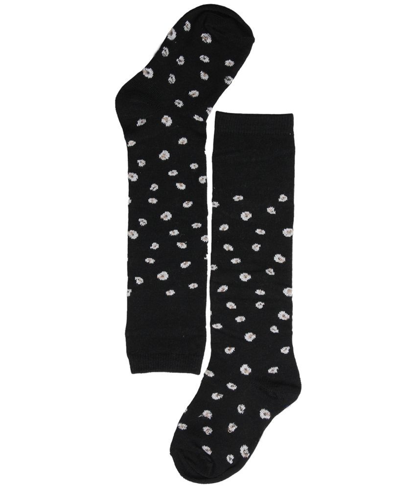     			Neska Moda Pack of 1 Unisex for Baby Cotton Full Length Socks ( Black )