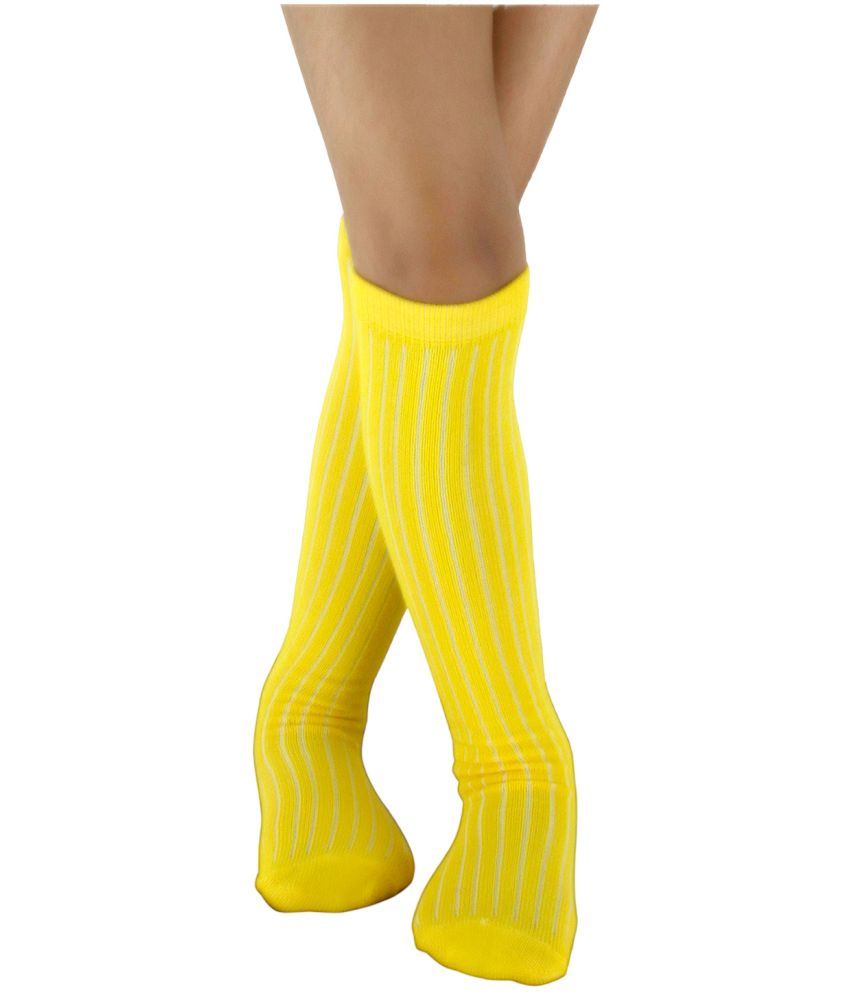     			Neska Moda Pack of 1 Unisex for Baby Cotton Full Length Socks ( Yellow )