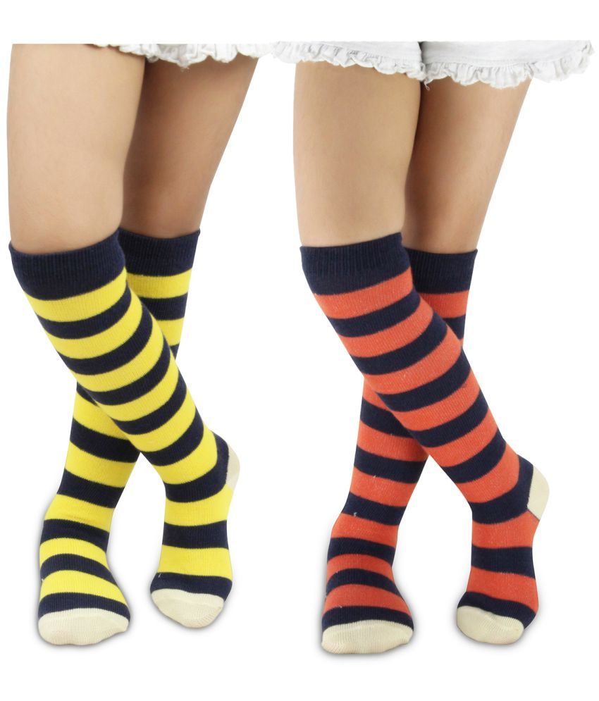     			Neska Moda Pack of 2 Unisex for Baby Cotton Full Length Socks ( Multi )