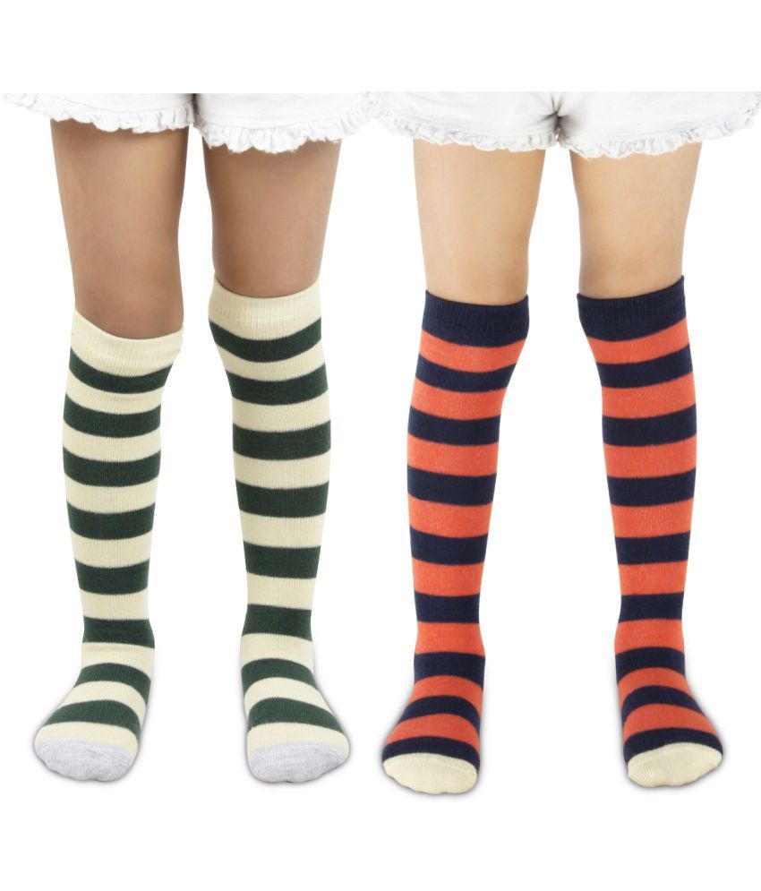     			Neska Moda Pack of 2 Unisex for Baby Cotton Full Length Socks ( Multi )