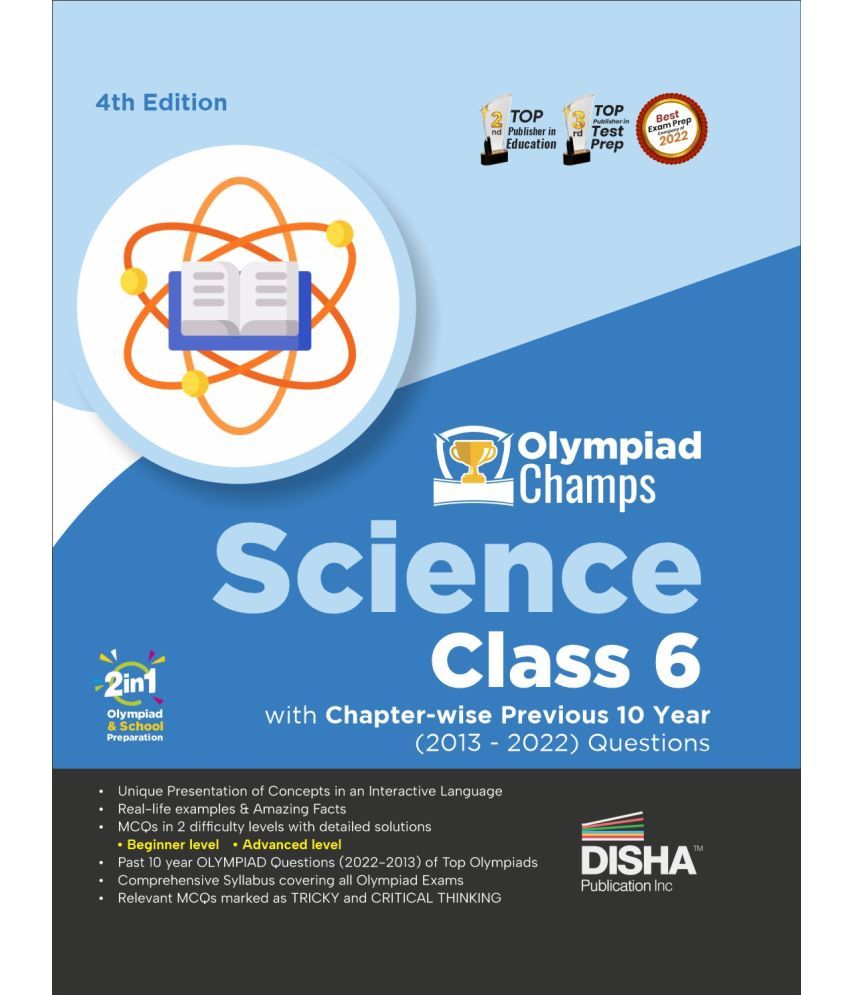     			Olympiad Champs Science Class 6 with Chapter-wise Previous 10 Year (2013 - 2022) Questions 4th Edition | Complete Prep Guide with Theory, PYQs, Past & Practice Exercise |