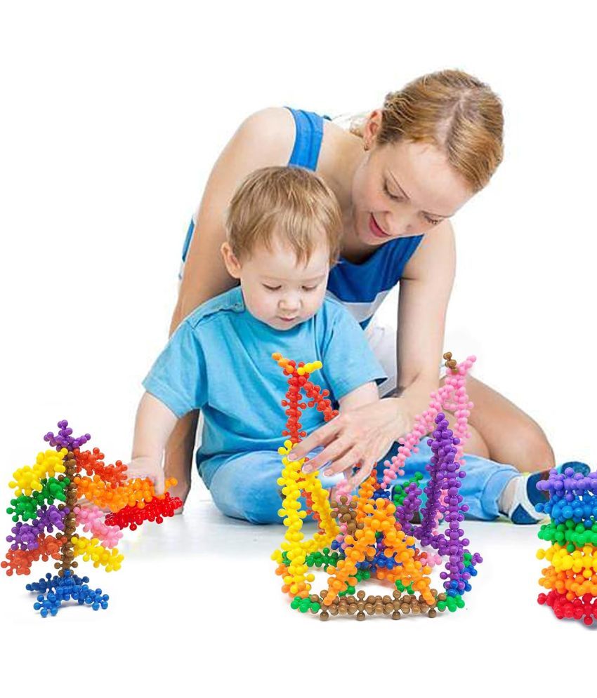     			Stysol Star Building Blocks Kids STEM Toys 100 Pieces Connect Block Kids Educational Building InterlockingToys Plastic for Preschool Kids Boys and Girls Aged 3+, Safe Material Creativity Kids Toys