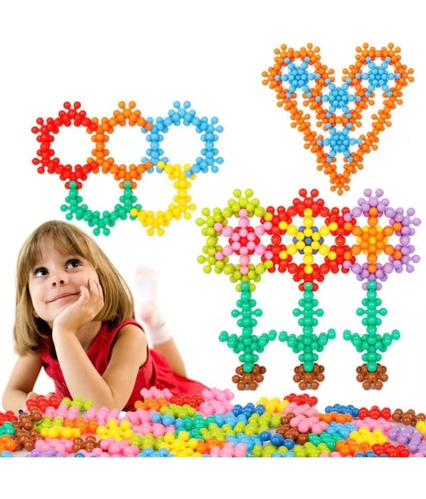     			Stysol Star Shaped 100 Pcs Toys Plastic Interlocking Blocks Building Blocks That Bends - Safe Material - Preschool Classroom Games Sets Toy for Girls and Boys Aged 3+