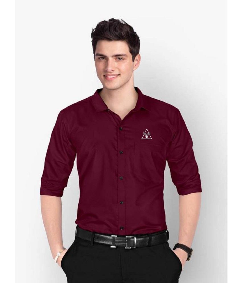     			VENIZ WESTERN WEAR 100% Cotton Regular Fit Printed Full Sleeves Men's Casual Shirt - Maroon ( Pack of 1 )