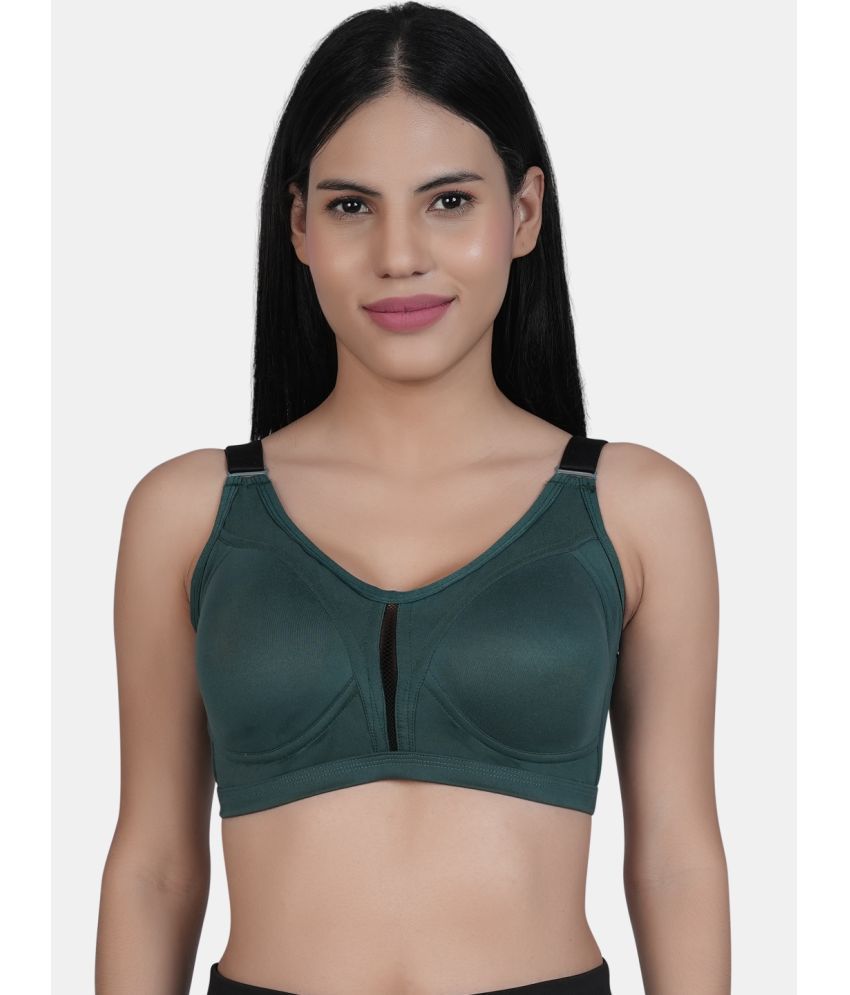     			LACYLUXE Pack of 1 Polyester Lightly Padded Minimizer Bra For Women ( Green )