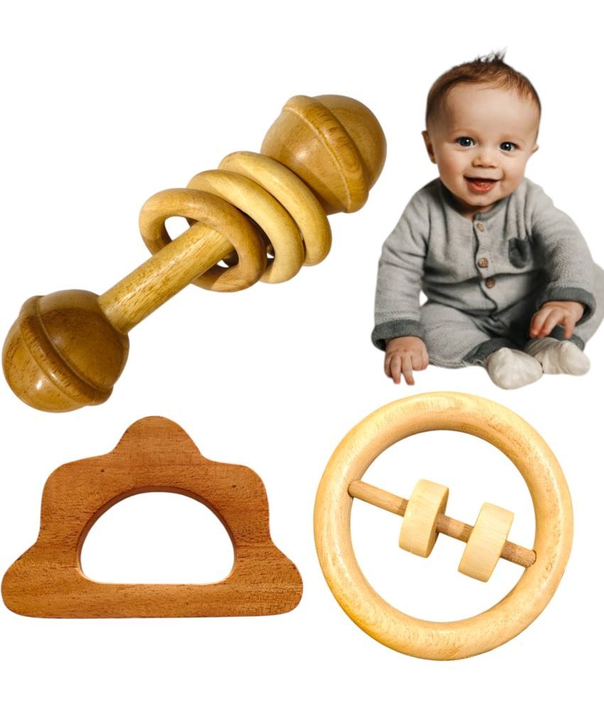     			Neem Wood Baby Rattles with baby neem Teether