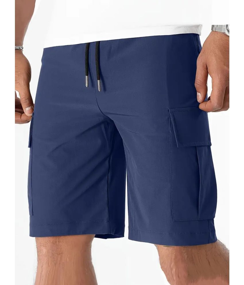     			THE PLANET COOL Navy Polyester Lycra Men's Outdoor & Adventure Shorts ( Pack of 1 )