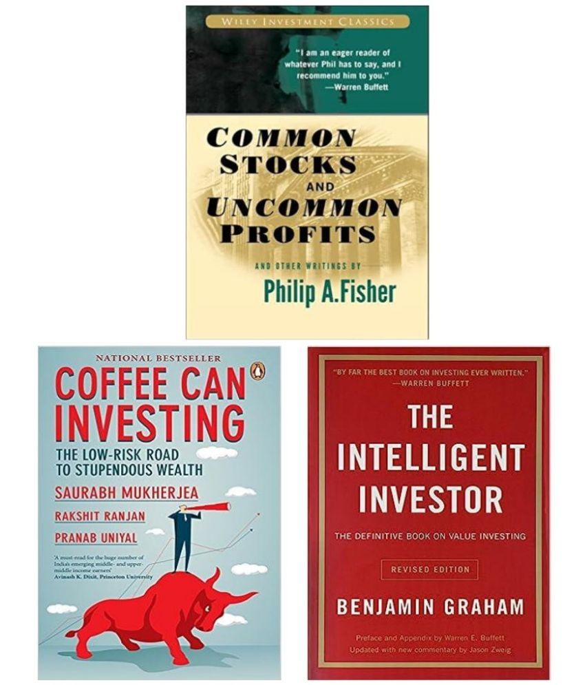     			The intelligent investor + Coffee can investing + Common stock and uncommon profit ( english paperback 3 books combo )