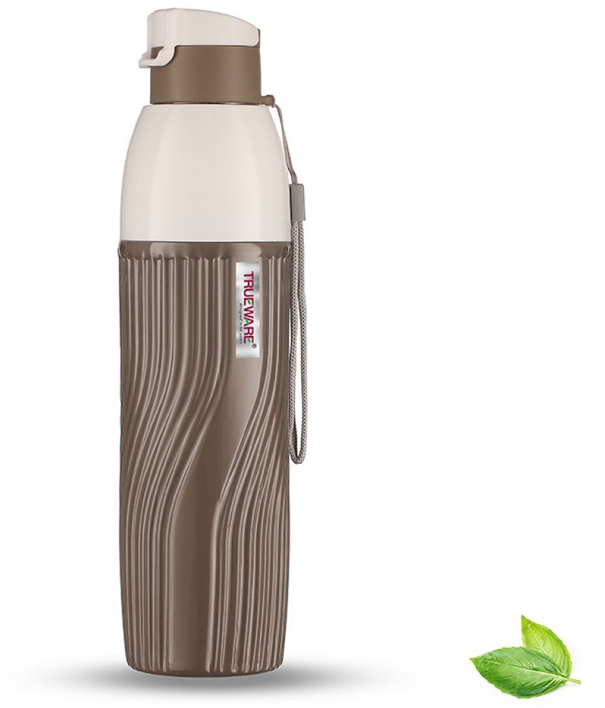     			Trueware AQUA BLISS Brown Plastic Water Bottle 850 mL ( Set of 1 )