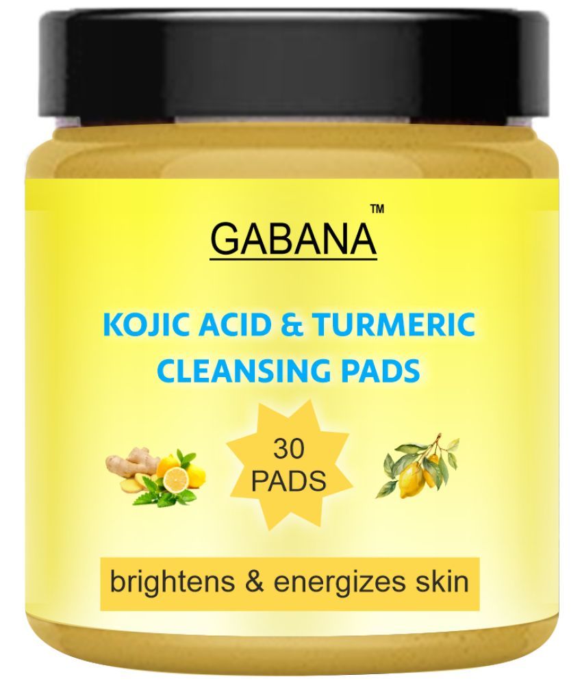     			Turmeric & Kojic Acid Face Cleansing Pads for Dark Spots, Skin Brightening & Acne Prevention 30Pcs Pack of 1