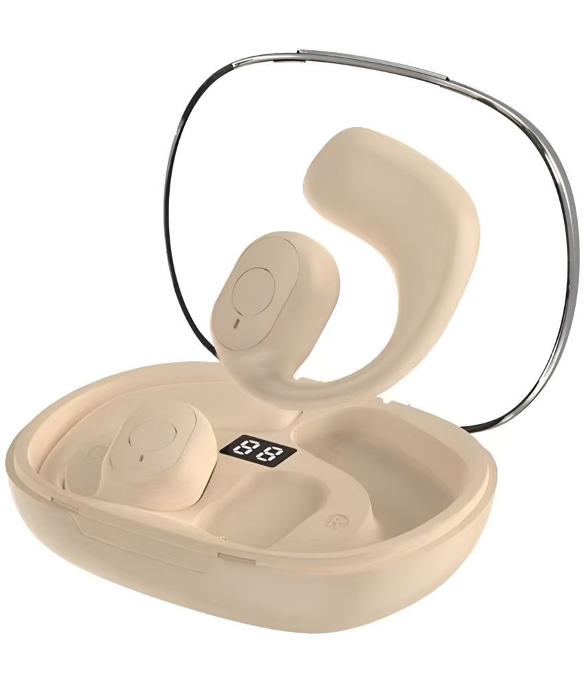     			VERONIC U10 OWS OPEN EAR Bluetooth True Wireless (TWS) On Ear 48 Hours Playback Fast charging,Powerfull bass IPX4(Splash & Sweat Proof) Beige