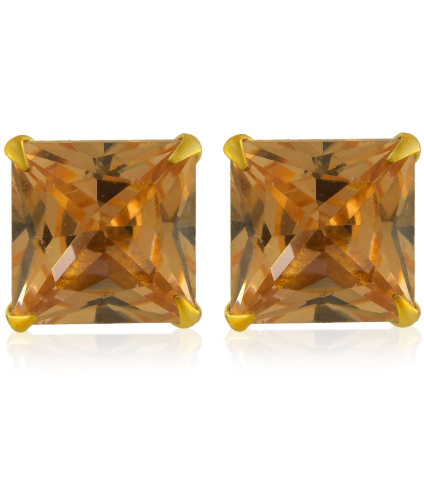     			ADMIER Orange Stud Earrings ( Pack of 1 )