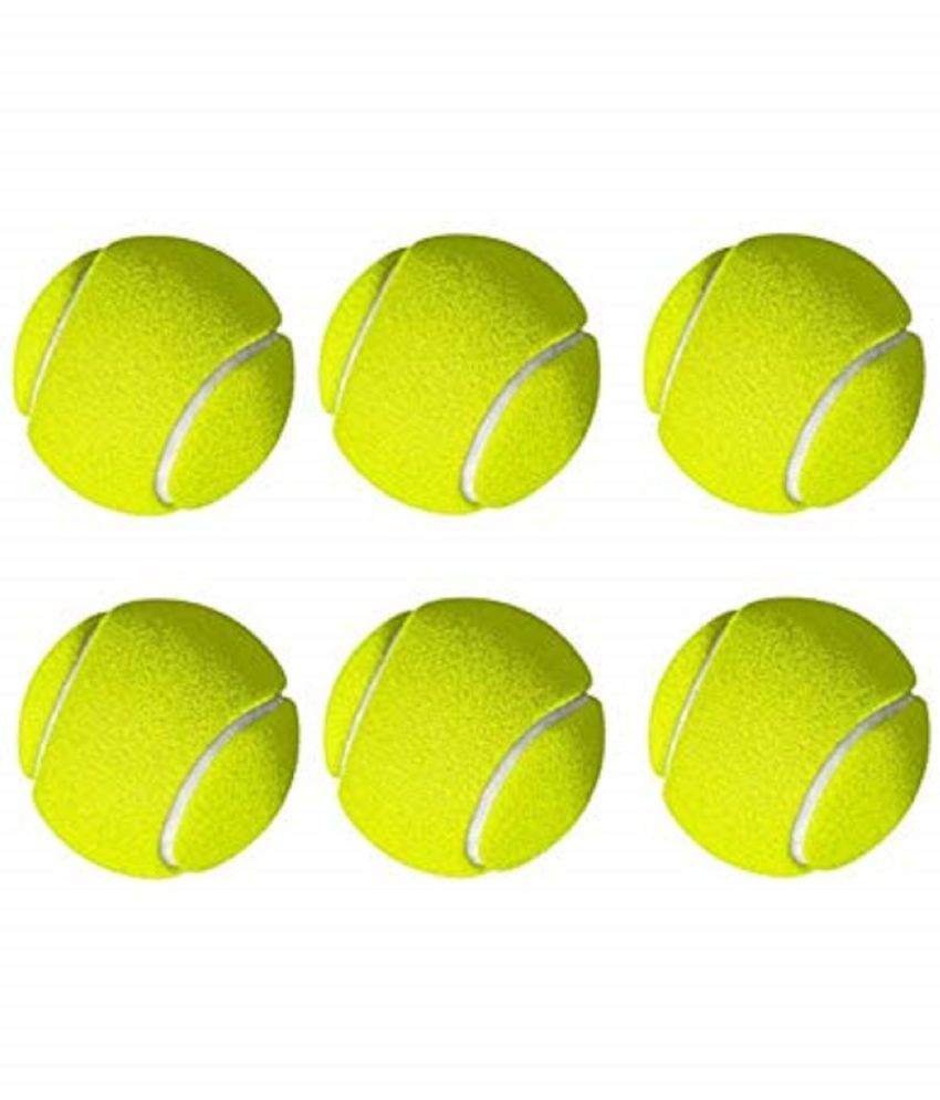     			Gjshop Green Medium Tennis Ball ( Pack of 6 )