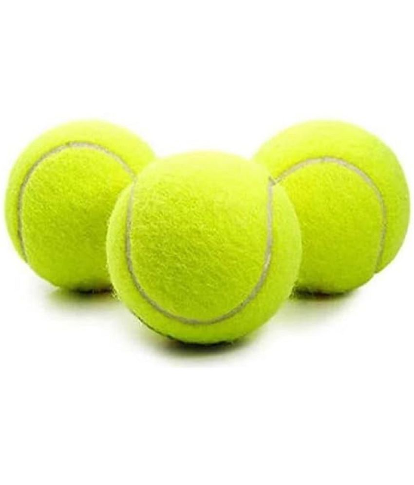     			Gjshop Green Medium Tennis Ball ( Pack of 3 )