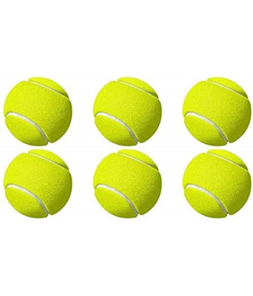     			Gjshop Green Medium Tennis Ball ( Pack of 6 )