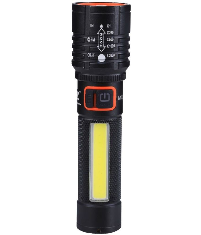     			Glowish - 3W Rechargeable Flashlight Torch ( Pack of 1 )