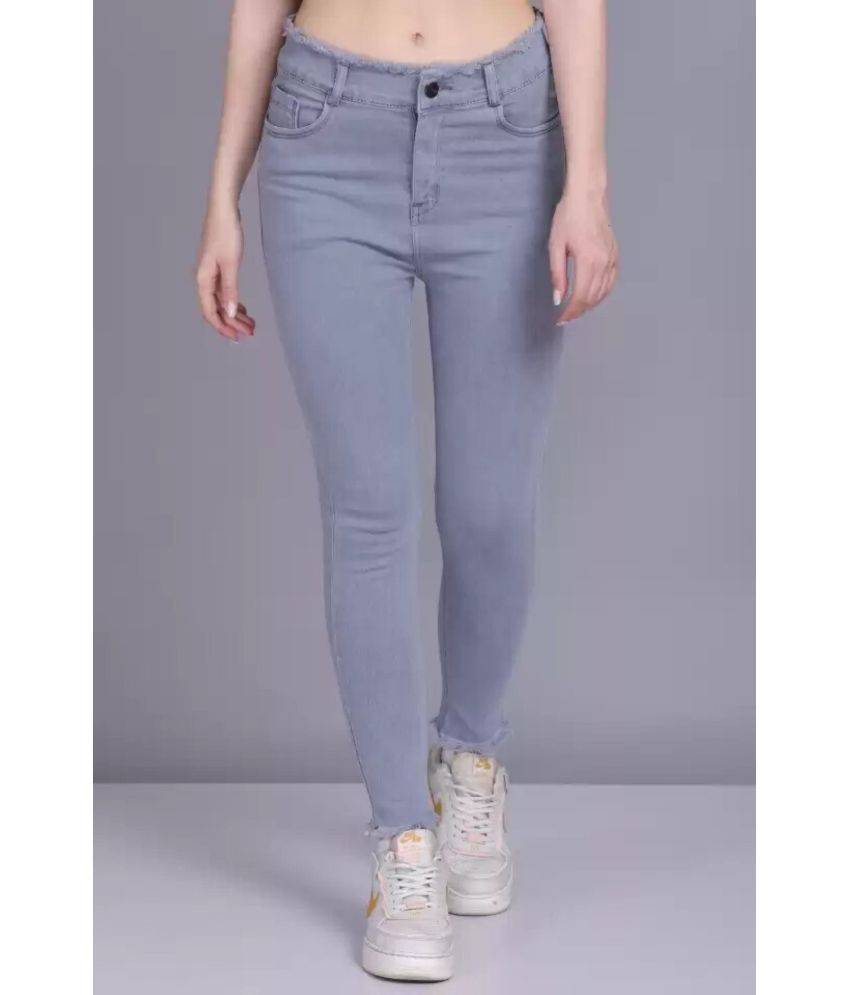     			Kashian - Grey Denim Skinny Fit Women's Jeans ( Pack of 1 )