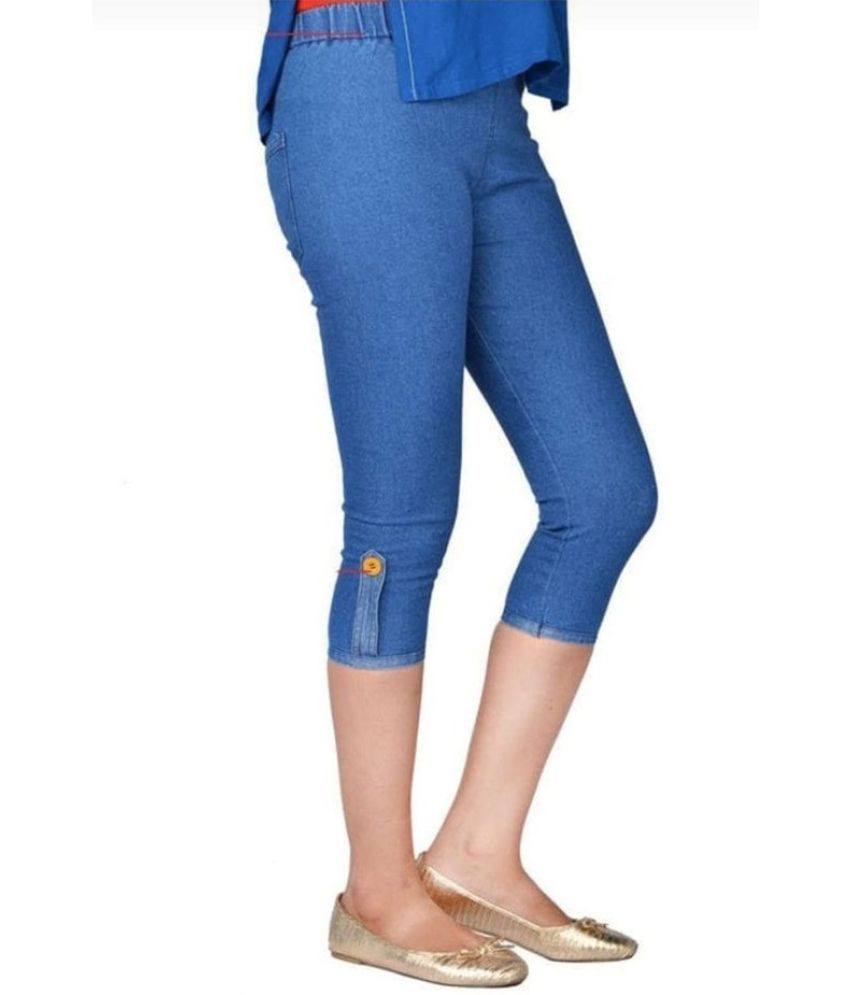     			OuterWear - Denim Regular Fit Light Blue Women's Jeggings ( Pack of 1 )